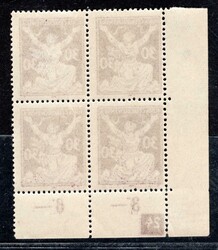 153, OR, corner 4-block with DČ, purple 30 h, slightly loosened ...