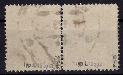 154 B ST, OR, ŘZ 13 3/4, horizontal double band with connected types ...