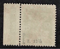 156 B, OR, ŘZ 13 3/4, edge, green 50 h, tested by Karásek