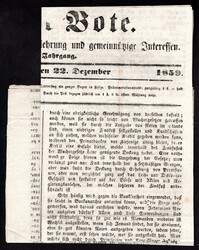 Austria 1858 Ferch.16a, FJ I. 1.05kr (hell)blau on the newspaper ...