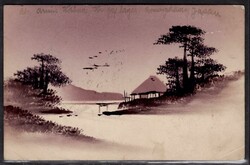 Japan - (UPU postcard / print of Japanese ink painting depicting a ...
