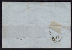 Lombardy - folded local letter paid for with two 1 XI, 5 Centes ...