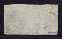 2 XI, double strip 10 Centes gray-black - handmade paper, combined ...