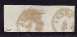 2 YIII, three-strip 10 Centes black, machine paper, type III - rare ...