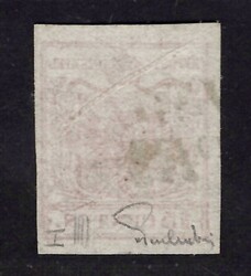 3 XI, 15 Centes red, handmade paper - type I, extremely pronounced ...