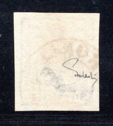 4 F, Verona forgery, 30 centes brown, slightly weakened paper on the ...
