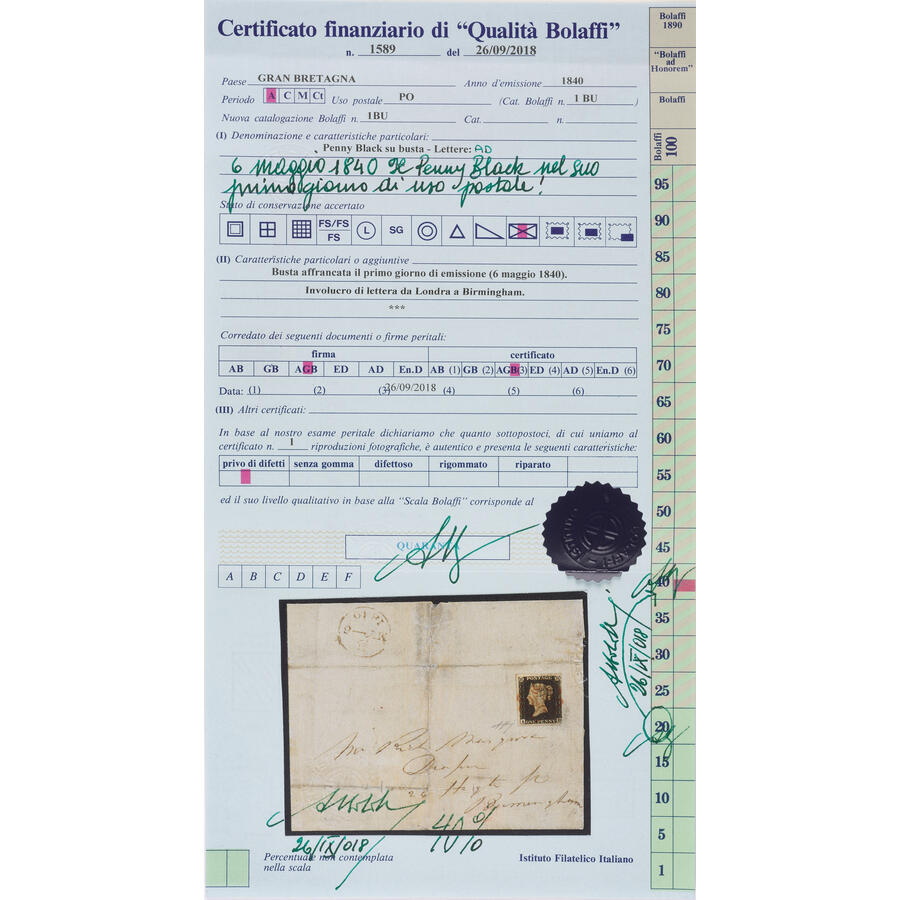 Philasearch.com - Great Britain 1840 1d black, SG A1