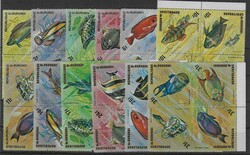 Fische - vierblocke - luxus - postfrisch - kat. 95 EU