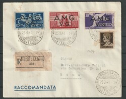 1946, registered express cover with superb franking combination from ...