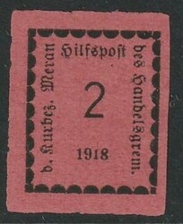 1918, Issue for Meran, 2 heller, MNH, very fine item. (Sassone 750 ...