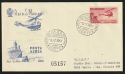 1961, "Elicopter", used on FDC, luxus