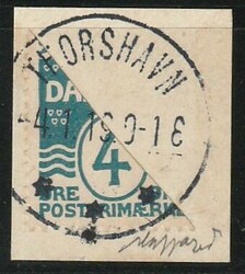 1919, "Provisional bisected" on piece, attest Caffaz "Perfetto"