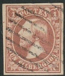 1852, 1 Sgr. used , fine item with good margins