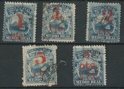 1882, "Coat of Arms" overprinted set, complete, used, very fine ...