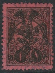 1913, "overprinted" 1 Pia.black on rosa, used, outstanding qualoty, ...