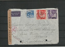1940, censored airmail cover from Bandoeng to Geneve, via Australia, ...