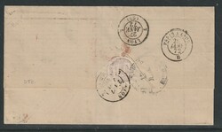 1872, beautiful commercial cover from St. Petersburg to Lyon, bearing ...