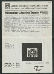 1850, "Winterthur", 2 1/2 rappen used, good margins, fresh and fine ...