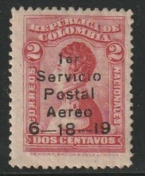1919, "1° Airmail service", overprinted, hinged, fine quality, ...