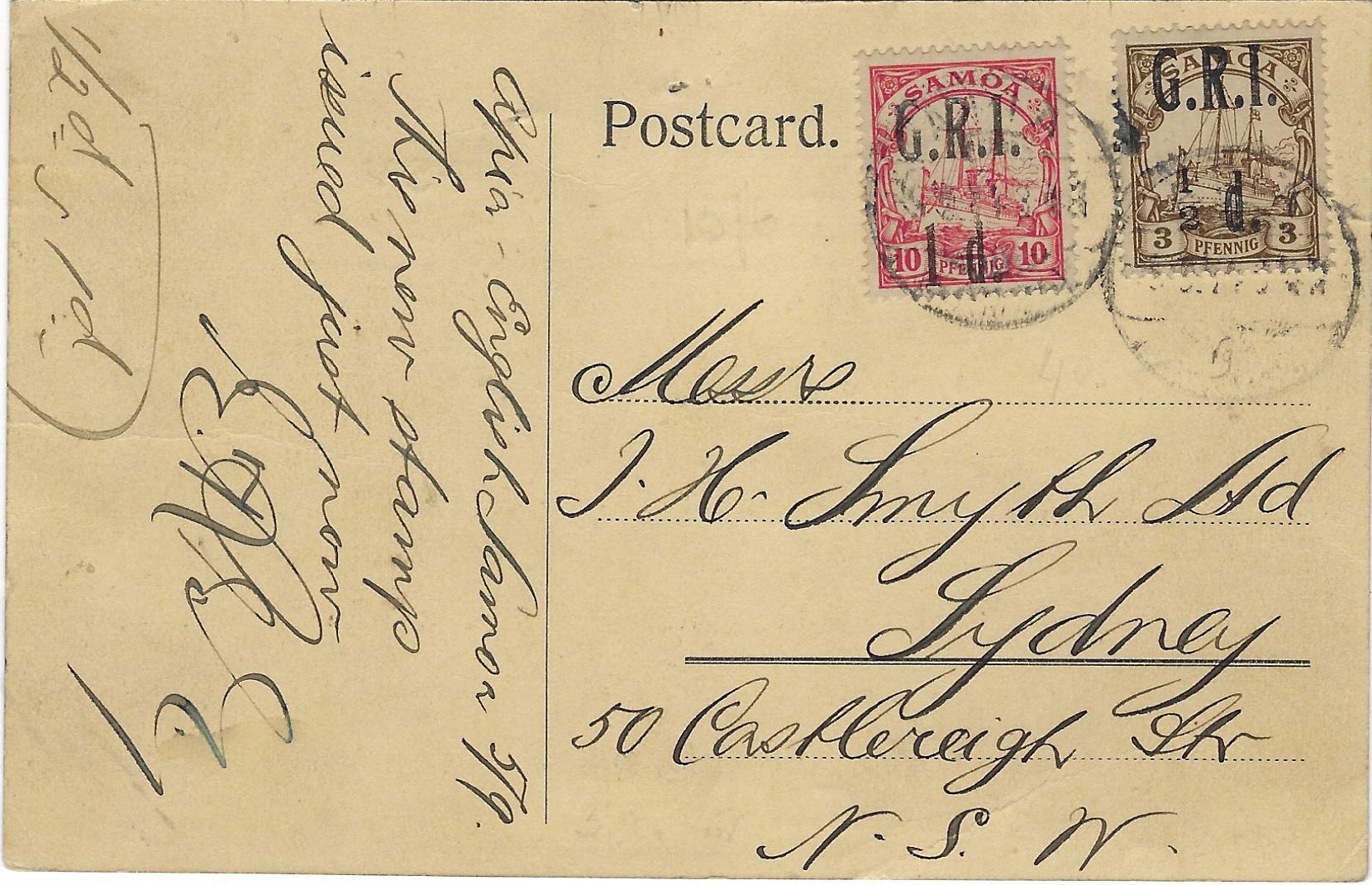 Samoa [1914] Apia Picture Postcard “(Cave in Vavau (Tonga)” Sent ...