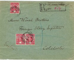 Zanzibar 1917 Chaki Chaki Pemba Envelope Sent Registered to ...