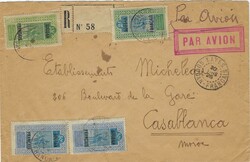 French Sudan 1928 Kayes Envelope Sent Registered Airmail to ...