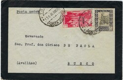 Libya 1940 Tripoli Mourning Envelope Sent via Airmail to Nusco ...