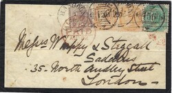 Burma 1870 Rangoon Mourning Envelope Sent to London [England] Bearing ...