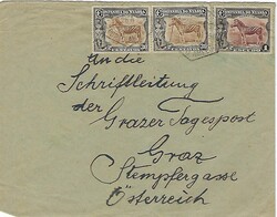 Nyassa 1926 Porto Amelia Envelope sent to Graz, Austria Bearing 1Esc ...
