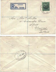Barbados 1925 Registration Letter Office RLO Sent Registered to ...