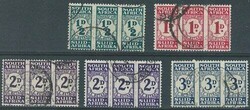 South Africa 1943 Set of Bantam Triplet Postage Dues Used SG D30-D33 ...