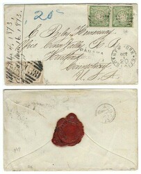 Great Britain Used Abroad 1873 Callao, Peru Envelope Sent to Hartford ...