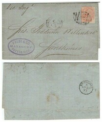 Great Britain Used Abroad 1877 Mayaguez Porto Rico Folded Entire Sent ...