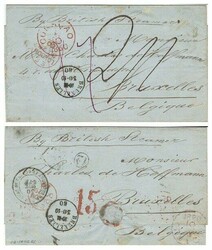 Curacao 1860 Curacao Folded Wrapper Sent to Brussels, Belgium via ...