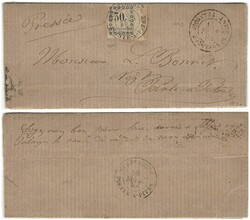 Guadeloupe 1884 Saint Fransois Unpaid Folded Entire Internally Sent ...