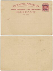 Boer War c1900 Wolmaransstad 1d Postal Card Mint with Overprint ...