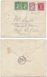 Falkland Islands 1905 GPO 1d Postal Envelope H&G B1 Sent to ...