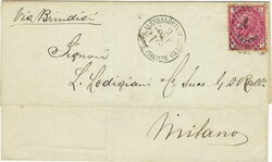 Egypt 1875 Italian Offices at Alexandria Folded Wrapper Sent to Milan ...