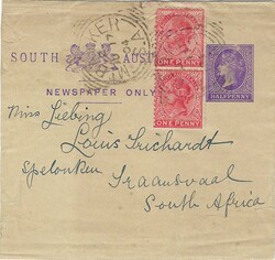 Australia South Australia 1904 Mt Barker ½d Newspaper Wrapper Sent ...