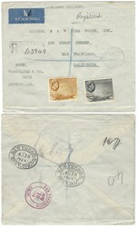 Seychelles 1944 Victoria Envelope Double Censored Sent Airmail to ...