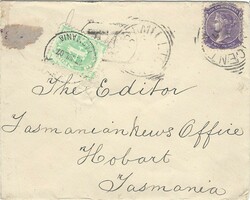 Australia 1907 Millicent, South Australia Envelope Sent to Hobart, ...