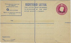 Morocco Agencies 1938 Mint 6½d Postal Registration Envelope Size G ...