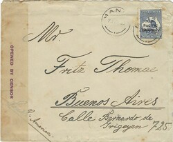 New Guinea 1916 Manus Envelope Censored Single Letter Rate Sent to ...
