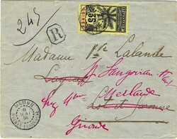 French Guinee 1914 Mamou Envelope sent Registered to Layrac, France ...