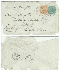 India Used Abroad 1873 Jask [Persia] Envelope Single Letter Rate Sent ...