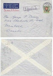 Switzerland 1940 Geneve Envelope Airmail ex Society de NationsSent to ...