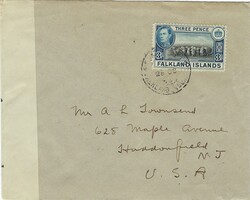 Falkland Islands 1939 Port Stanley Envelope Single Letter Rate ...