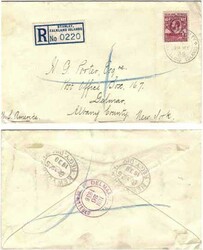 Falkland Islands 1936 Port Stanley Registered and Sent to the United ...