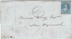 New Zealand 1857 Auckland Folded Entire ex C. William Richmond ...