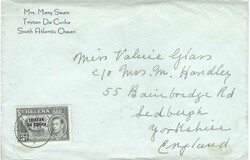 Tristan da Cunha 1953 [GPO] Corner Envelope Sent to England Bearing ...